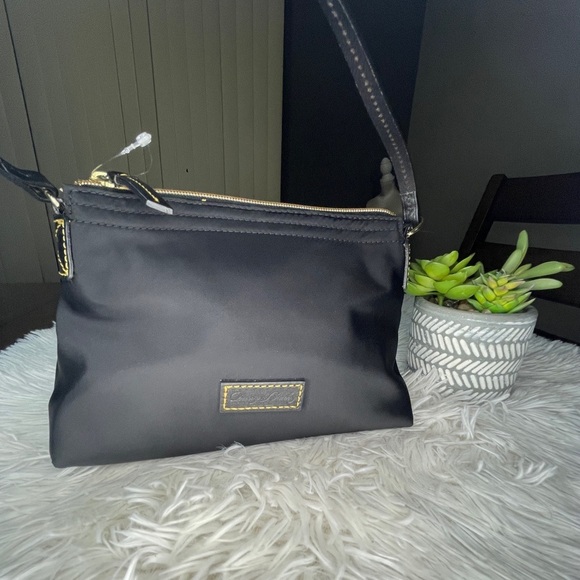 Dooney & Bourke Nylon Leather Trim Shoulder Bag - Picture 3 of 13